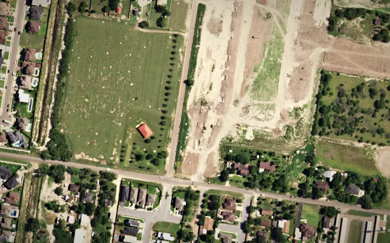 Aerial view of the area around Alberta Heights, Edinburg