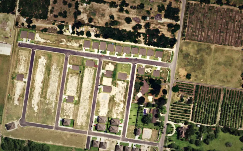 Aerial view of the area around Cobblestone I, McAllen