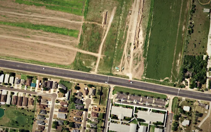 Aerial view of the area around Las Cruces, Alamo