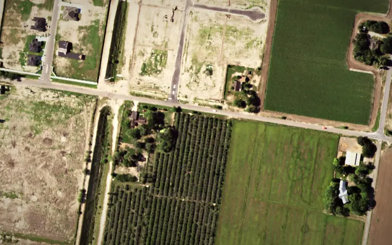 Aerial view of the area around Villas De Angelina, San Juan